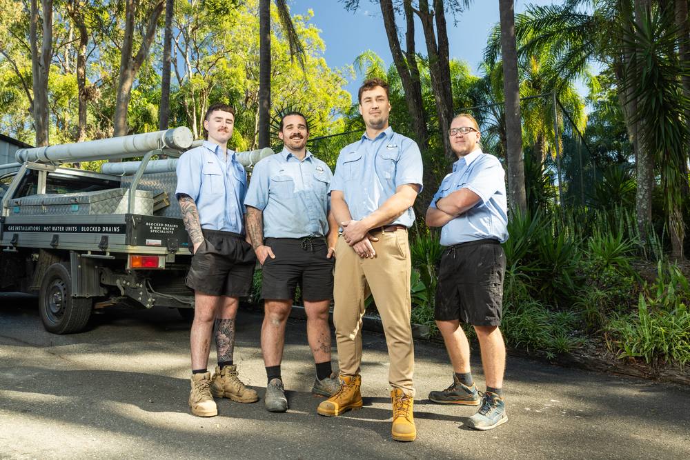 The Projection Plumbing crew heading to a job